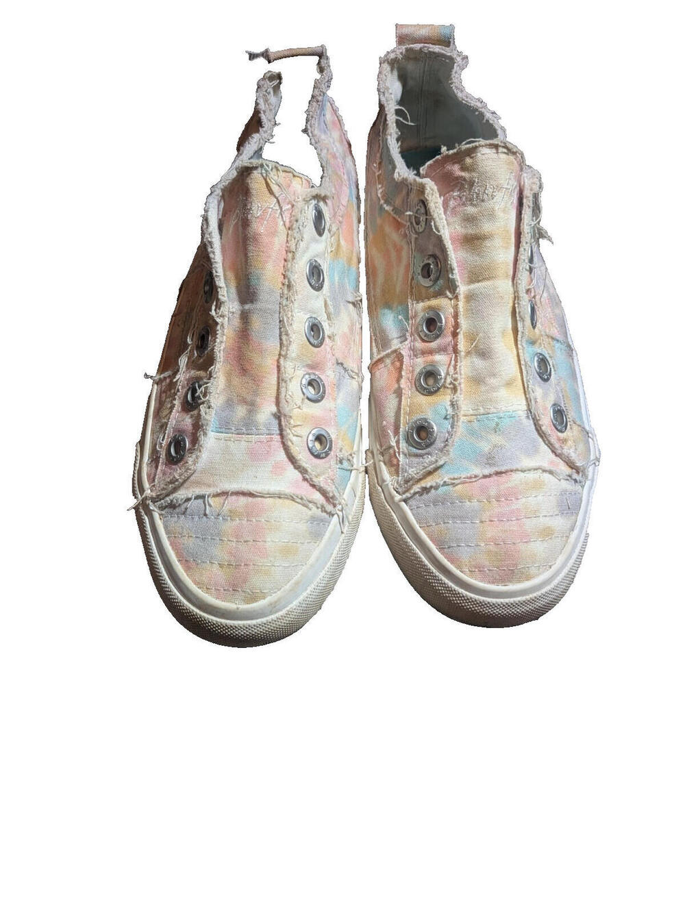 Blowfish Malibu Play Rainbow Tie Dye Slip On Canvas Sneakers Size 8.5 Womens